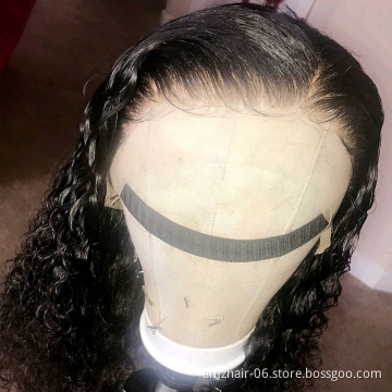 Brazilian Virgin Human Hair Water Wave Hd Full Lace Front Wig Cheap Natural Hair Transparent  Lace Frontal Wig For Black Women